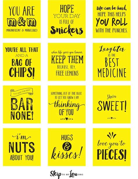 Printable Cute Sayings For Chips